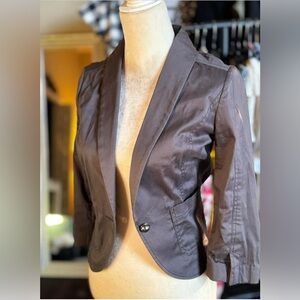 Express charcoal Blazer jacket 3 quarter sleeve